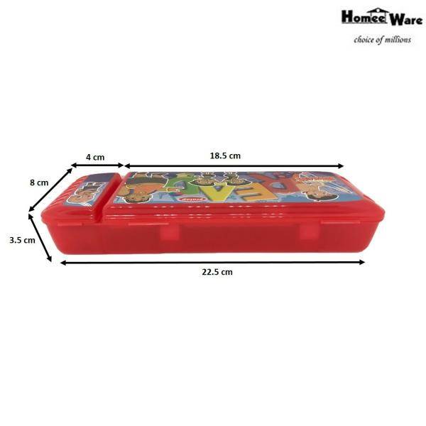 Homee Ware Red Plastic Pencil Box/Drawing Box 22.5 cm